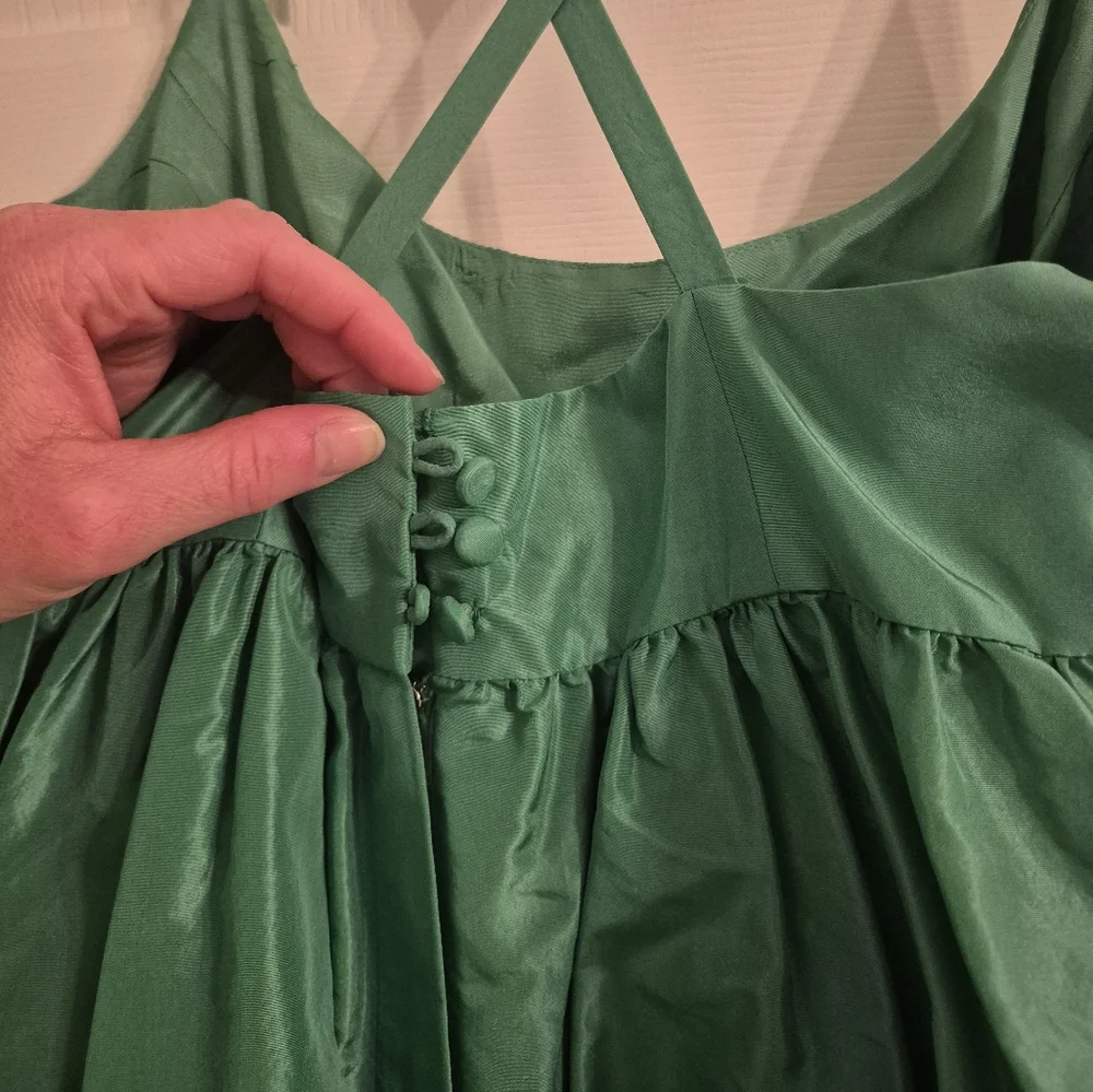 J CREW Ballerina Dress Sz 0 Emerald Green - Picture 3 of 5